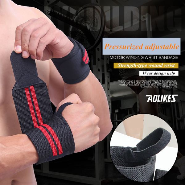 

1 pair weight lifting training sport wrist bandage professional crossfit bodybuilding glove protect wrist weightlifting dumbbell