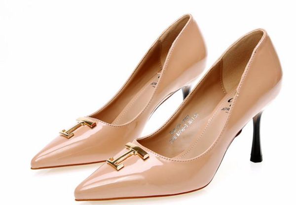 

2019 women's shoes in spring and autumn with new style high heel fine heel pointed end @18, Black