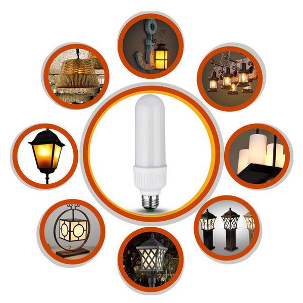 

4Model E27 LED Burning Light Flicker Flame Xmas Lamp Bulb Fire Effect