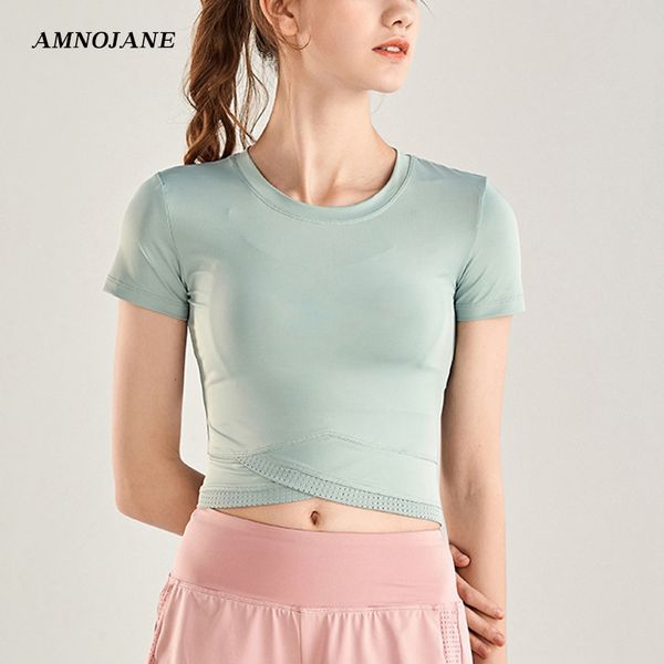 

midriff sport shirt women fitness crop yoga tank gym sports bra running t shirt workout activewear shirts sportswear, Black;blue