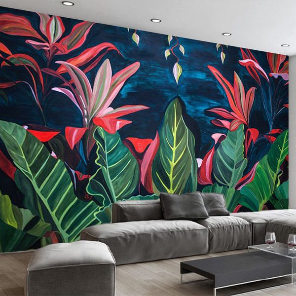 

перевозка груза падения на заказ большой mural европейский ретро rainforest банановые листья диван декоративное нетканые водонепроницаемая о