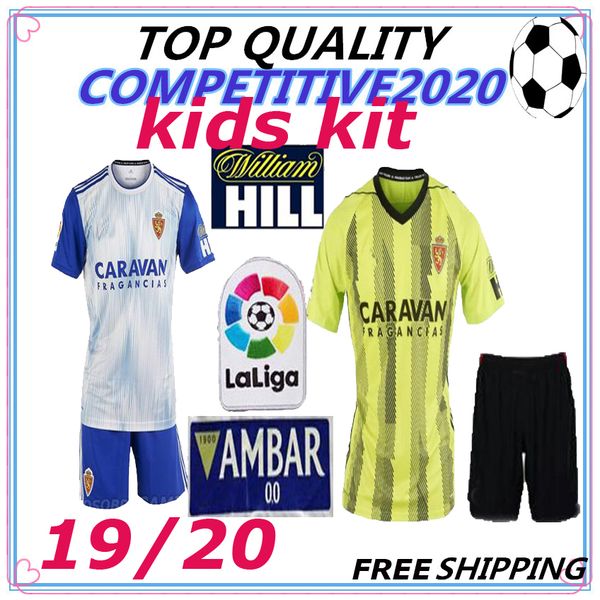 

Kid kit 19 20 real zaragoza occer jer ey home away cami eta de fÃºtbol 2019 2020 alvaro vazque oro gual eguara football hirt, Black;yellow