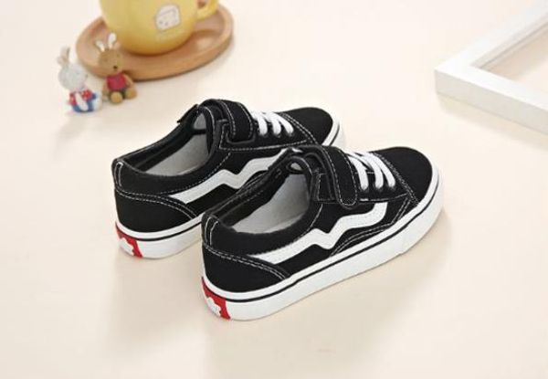 

2020 весна новых детей холст обувь девочек кроссовки дышащий весна мода детская одежда обувь для мальчиков повседневная обувь для студентов, Black;red