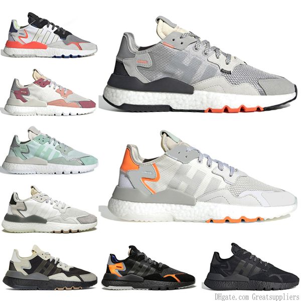 

2019 nite jogger 3m reflective running shoes for men women triple black white breathable mens trainer sports sneakers 36-45