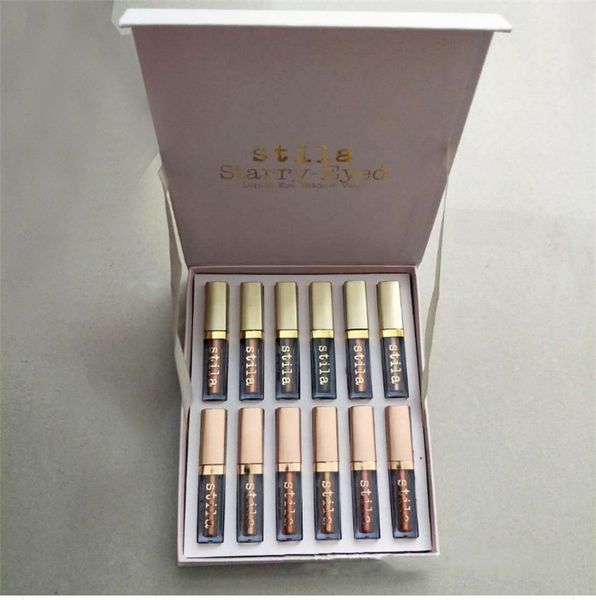 

Новые Stila Eye Для Elegance 12 цветов в наборе 1 Сияющий Bronzer Gold Eye Shadow Stila тени для век Жидка
