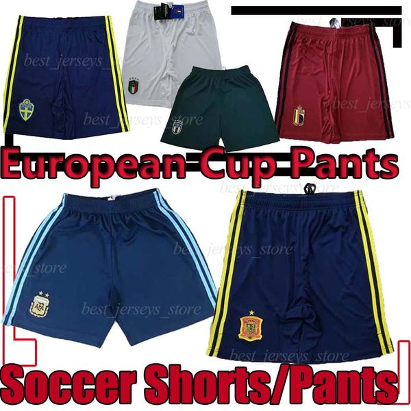

argentina soccer shorts italy spain shorts de fÃºtbol espaÃ±ol belgium football pants portugal 19 20 european cup short sweden men, Black;red