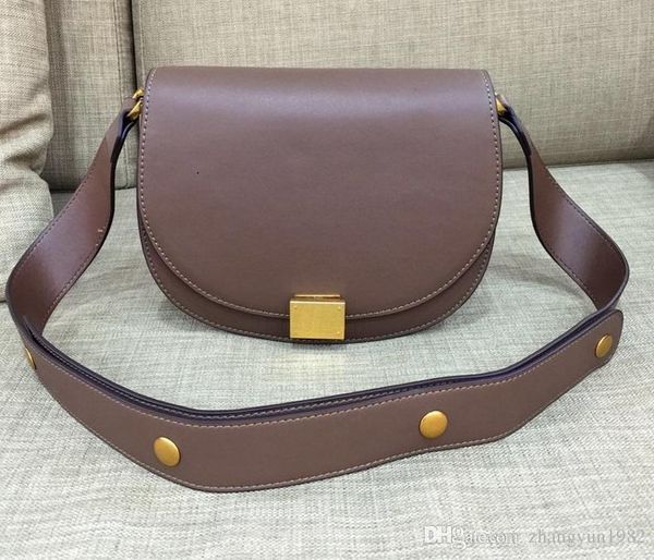 

designer brand vintage saddle handbags cowskin women messenger bag famous brand half moon shoulder bag purse genuine leather crossbody bags