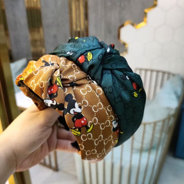 

women designer silk headbands fashion head wraps elastic stripe headband for women girl printing hair accessories, Silver