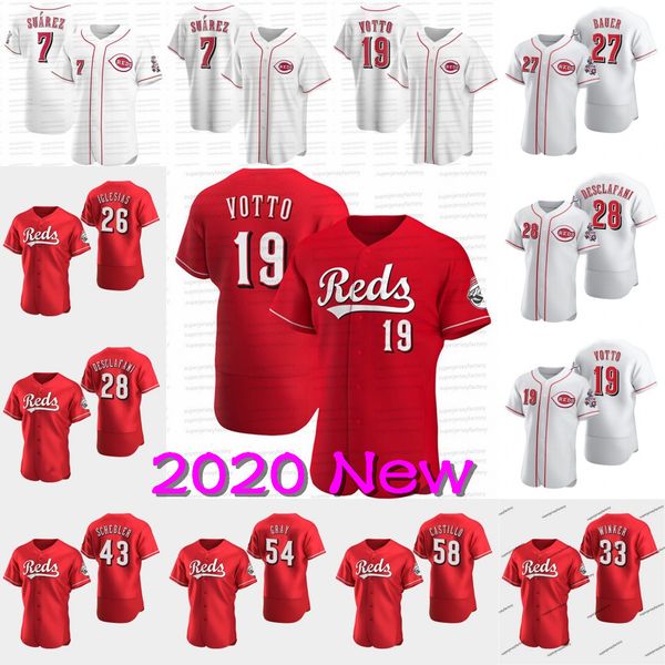

19 joey votto 2020 season baseball jersey johnny bench eugenio suarez jose peraza michael lorenzen tony perez jesse winker sonny gray, Blue;black