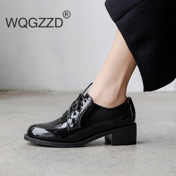 

handmade ladies shoes real leather oxfords shoes for women casual women's, Black
