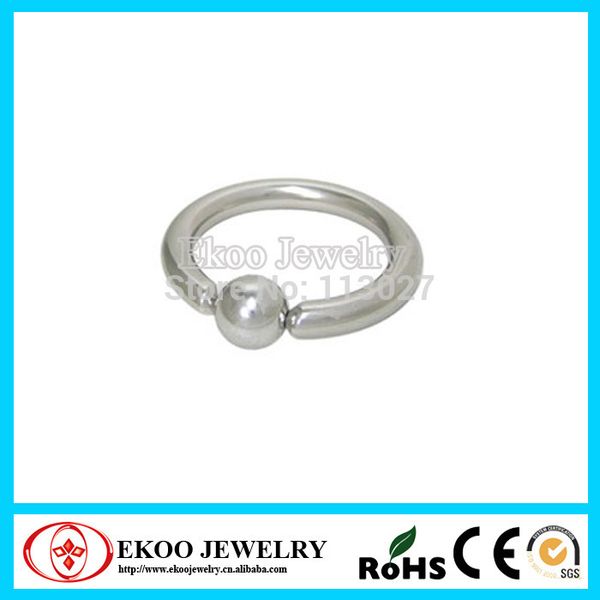 

min. order $10) heavy gauge 316l surgical steel captive bead ring 10 gauge body piercing jewelry t200507, Slivery;golden