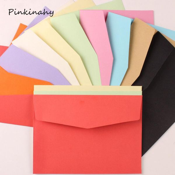 

100pcs/lot candy/kraft paper 10 color blank envelopes 118x82mm bank card envelopes greeting cards mini membership card