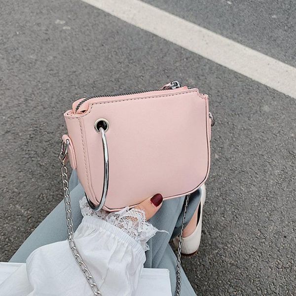 

small chain shoulder bags lady pu leather crossbody bags for women 2020 simple messenger handbags female cross body bag