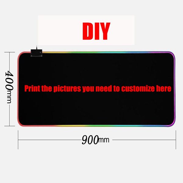 

diy custom rgb large game mouse pad led deskcomputer speed keyboard pad anti-skid lock thickening for world of tanks dota2