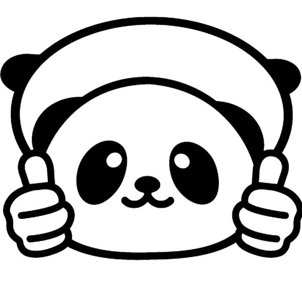 

15*12.1cm cuty panda sticker vinyl decal cute and interesting rear window car sticker body decals modern decal