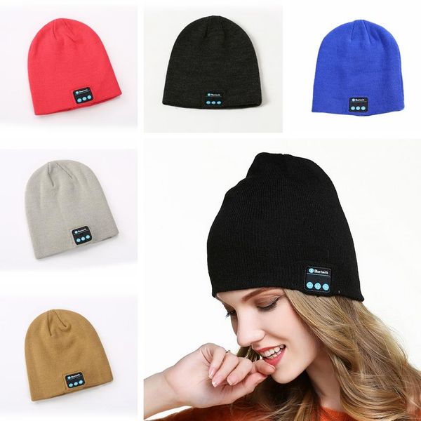 

bluetooth music beanie hat творческий беспроводной смарт крышка гарнитуры динамик микрофон громкой связи музыка knit hat tta1563, Blue;gray