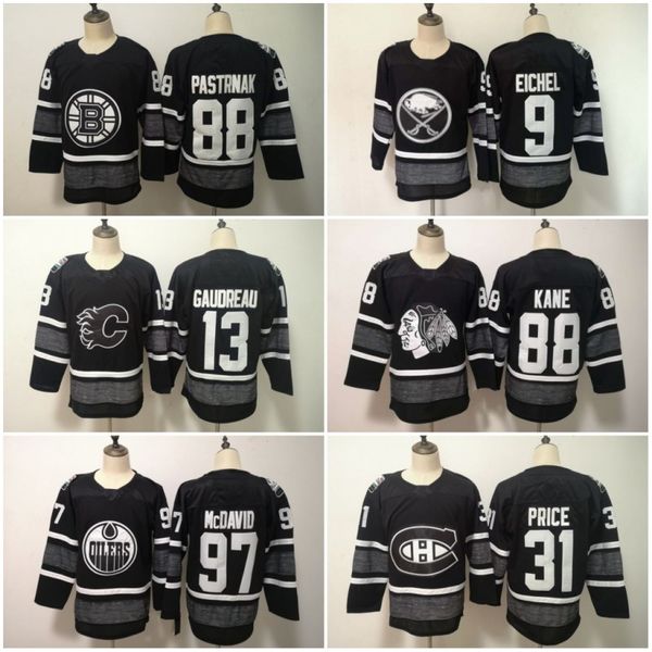 

Mens 2019 All Star Game 88 David Pastrnak 9 Evander Kane 13 Johnny Gaudreau Patrick Kane 97 Connor Mcdavid 31 Carey Price Hockey Jerseys