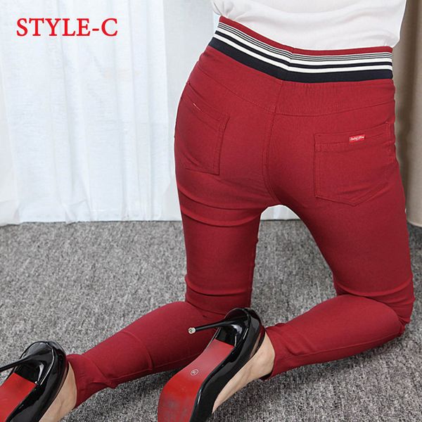 

2020 new women's plus size 6xl pencil pants, 11 style fashion high waist female stretch slim pants / trousers/leggings, Black;white