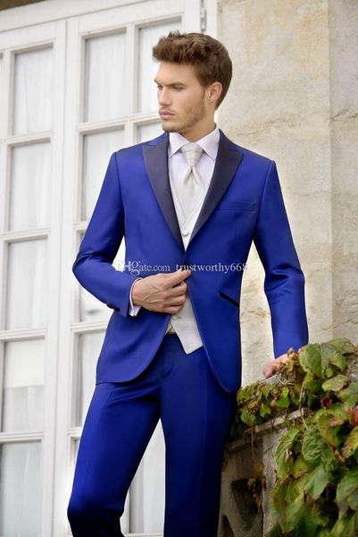 

new arrival one button groomsmen peak lapel groom tuxedos men suits wedding/prom man blazer ( jacket+pants+vest+tie) aa82, Black;gray
