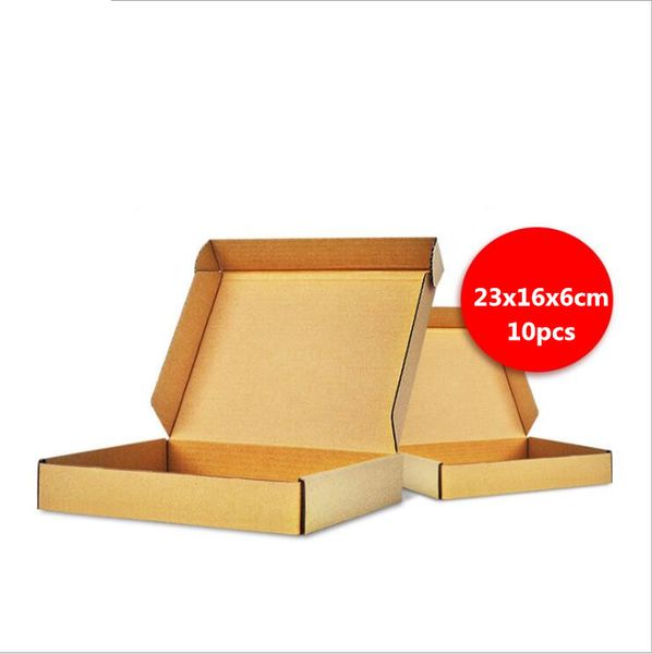 

retail 23*16*6cm 10pcs/lot brown paper kraft box post craft pack boxes packaging storage kraft paper boxes mailing box