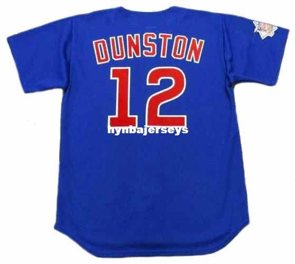 

custom shawon dunston chicago stitched 1997 majestic vintage alternate baseball jersey retro mens jerseys shirt, Blue;black