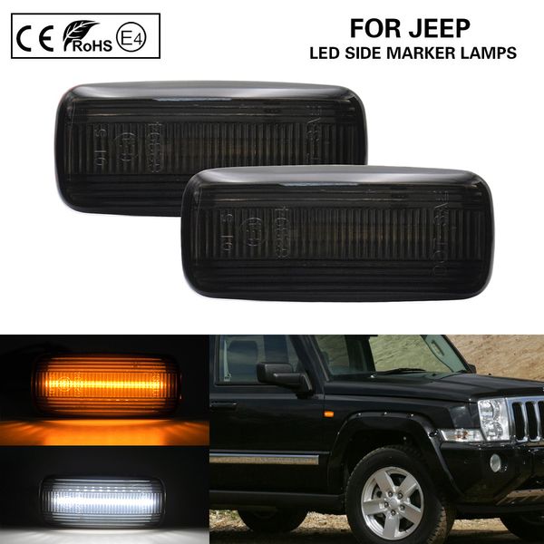 

smoke led side marker lamps turn signal lights (amber)led position lights(white)for patriot compass commander liberty