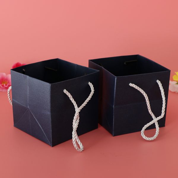 

magideal 2 pieces mini square shape paper bags jewelry shopping wedding gift pouch