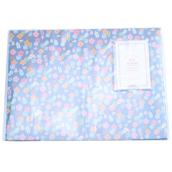 

84-pockets p for fujifilm instax mini polaroid fuji film camera 7 8 90, blue-flower