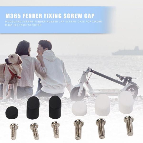 

1 set screw plug cover case scooter rear back fender mudguard fender rubber cap for xiaomi m365 electric scooter