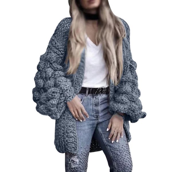 Acquista Cardigan Maglione Alluncinetto Lavorato A Mano 3d Gancio Floreale Cappotto Grezzo Scollo A V Cavo Lanterna Di Lana Ruvida Giacca A Maniche Lunghe Top Sciolti A 47 51 Dal Youerclothing Dhgate Com