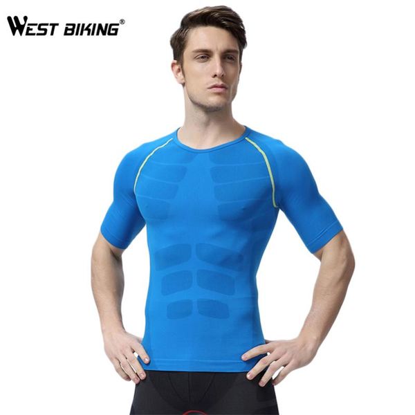 

west biking 2017 breathable short sleeve cycling underwear soft reduction body sculpting clothes bike sport short underwear, Black;red