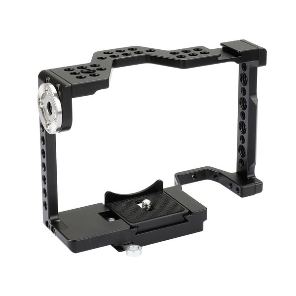 

camvate full camera cage with quick release attachment & arri rosette for sony a7 ii, a7r ii, a7s ii, a7 iii, a7r iii, a9 series c1996