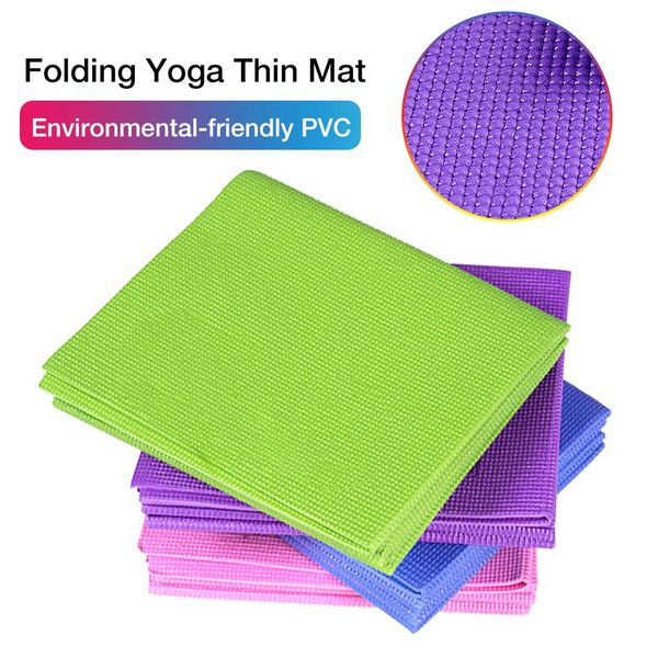 

folding yoga pvc mat thin non-slip yoga mat for travel household folding pvc thin non-slip for travel househol