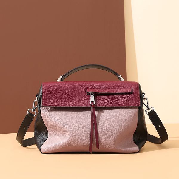 

sendefn woman handbags genuine leather composite bag soft cowhide skin female shoulder crossbody natural messenger