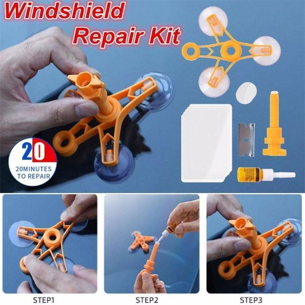 

car auto repair tool kit for windscreen windshield diy wind glass chip crack fix hand tool sets household gadgets