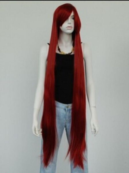 

wig fashion wine red straight cosplay hair long wig, Black;brown