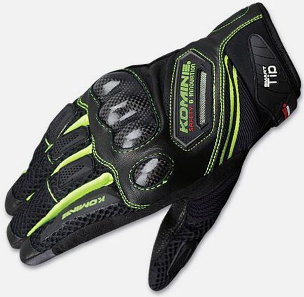 

komine gk-167 motorcycle mx off-road scooter leather gloves, Black