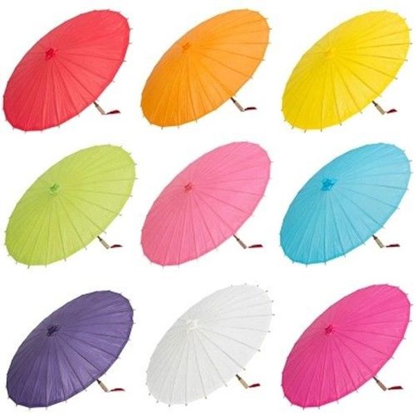 

plain color chinese traditional paper umbrella retro handmade dance wedding prop