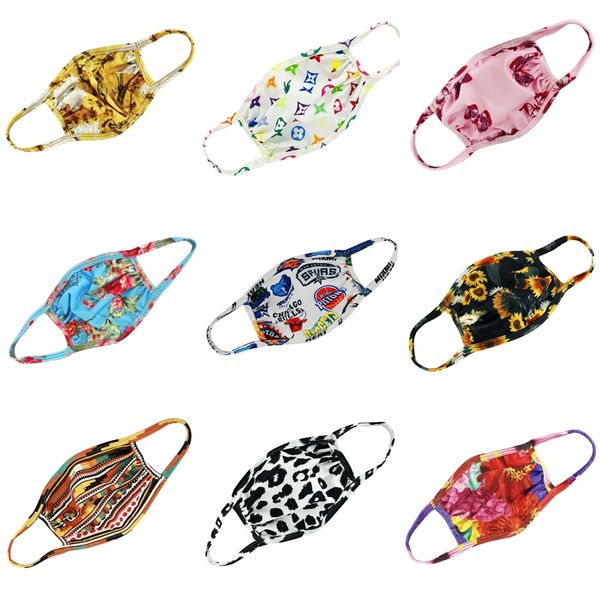 

2020 50 1pcs face masks 3 layer dust breathable face mask sanitary men and women designer printed mask 7339044 #741, Black