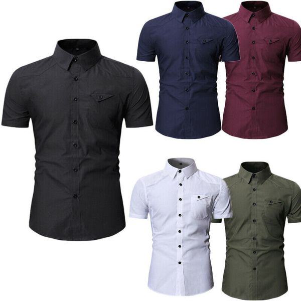 

men's short sleeve summer shirts casual slim fit shirt fashion tee, White;black