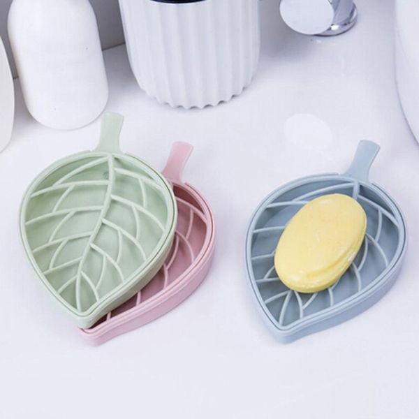 

leaf shape soap box shower tray hiking bath house container candy color holder travel new soap dish bathroom sinks
