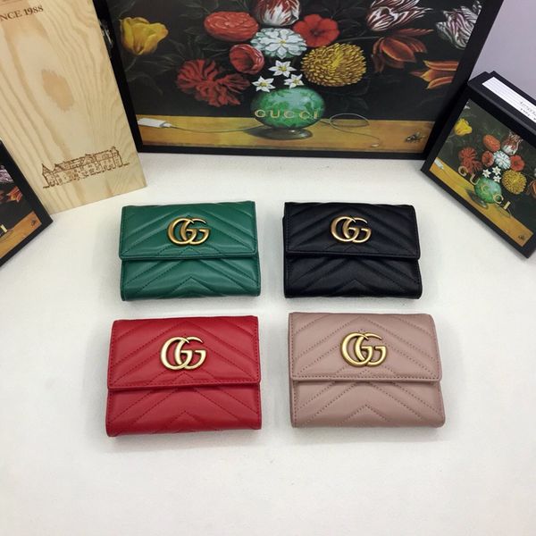 

women's wallet european and american classic fashion style a variety of color options short money change card bag of freight g046-1, Red;black