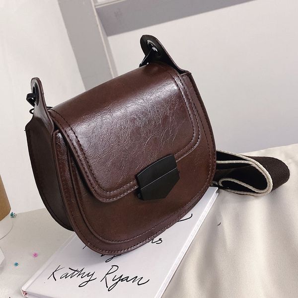 

solid color pu leather saddle bags for women 2020 small lady shoulder messenger bag female travel crossbody handbags and purses