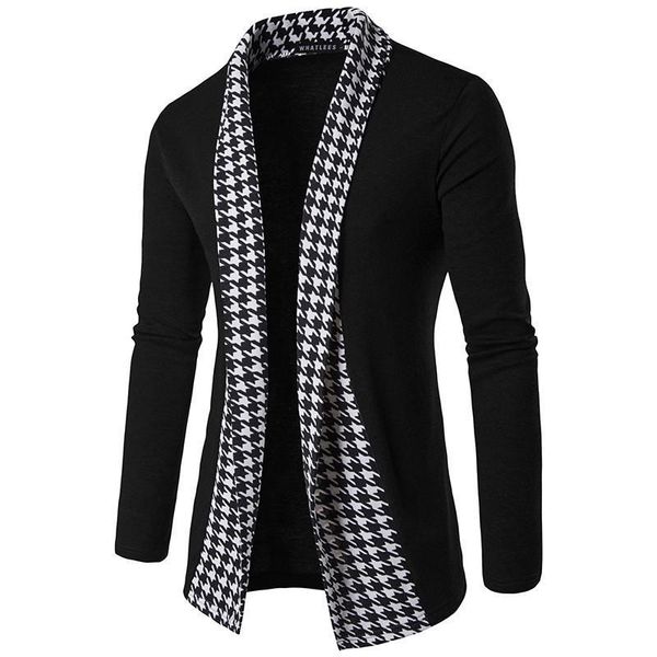 

designer coat loose v neck long sleeves sweater fashion mens outerwear knit cardigan mens, White;black