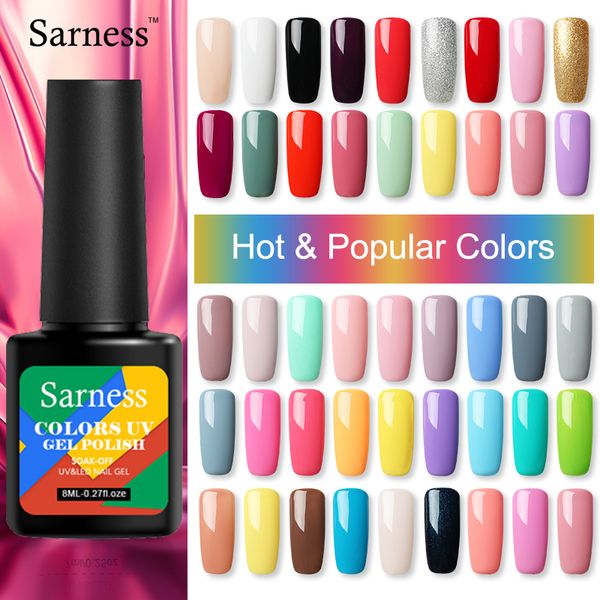 

sarness pure colors uv gel varnish diy hybrid nail art gel nail polish rubber coat nails soak off manicure lacquer, Red;pink