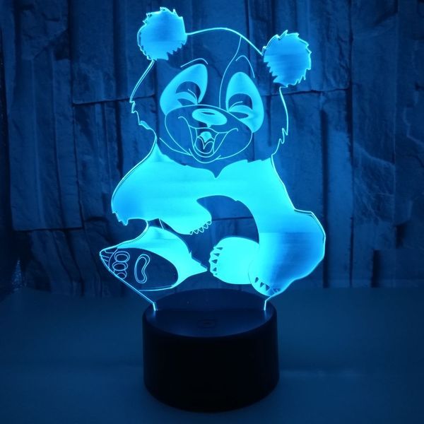 

panda 3d small night-light подарок оригинальность 3d лампа украшения лампы и фонари новая своеобразная оригинальность красочный сенсорный не