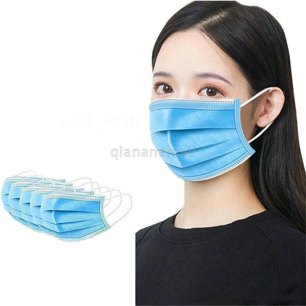 

face disposable non 3 layer 50pcs woven dust mask pollution thickened filter in stock 6jgz