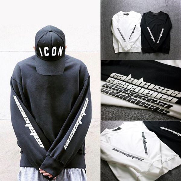 

kanye west season 4 hoodie sweatshirt tracksuit hip hop fashion calabasas cal hoodies men women loose streetwear hoodies sweatshirts, Black