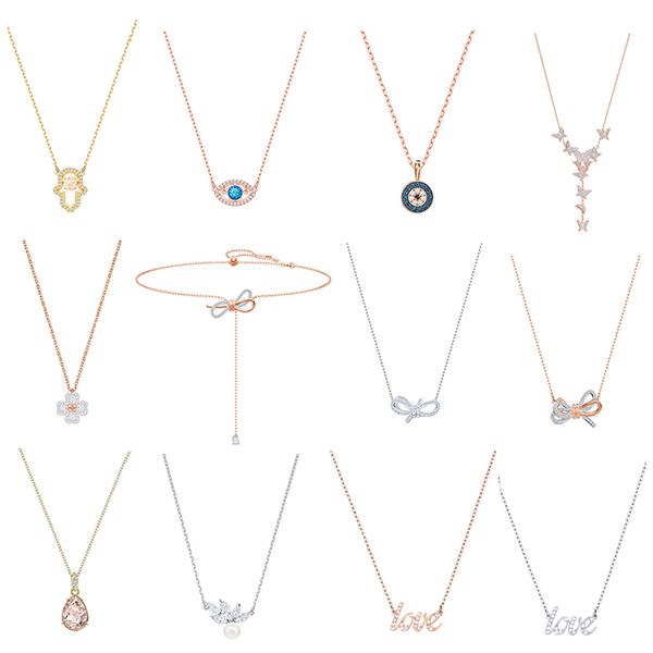 

fahmfahmi swa latisha lifelong louison love luckily four-leaf clover winter frost fatima's hand with a bow as a rose gold necklace for, Black