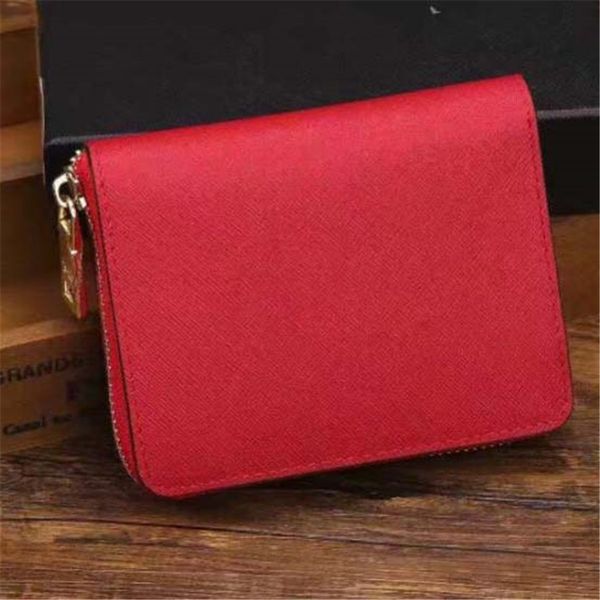 

women men coin purse men small bag wallet change purses zipper money bags children mini wallets leather key holder, Red;black